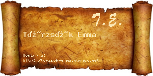 Törzsök Emma névjegykártya
