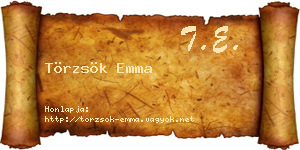 Törzsök Emma névjegykártya