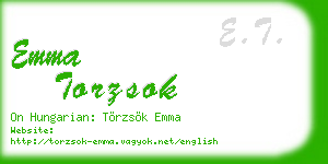emma torzsok business card